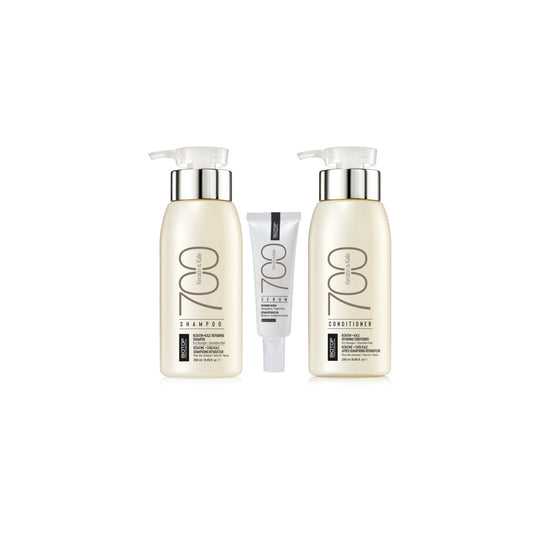 BIOTOP PROFESSIONAL - 700 Keratin & Kale Holiday Shine Kit (Shampoo 250ml + Conditioner 250ml + Serum 30ml)