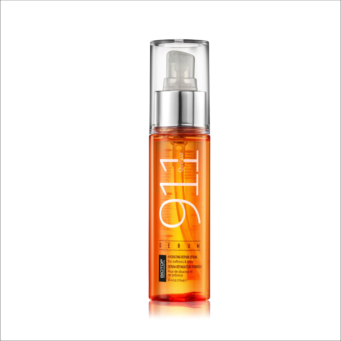 Biotop 911 quinoa serum bottle with orange liquid