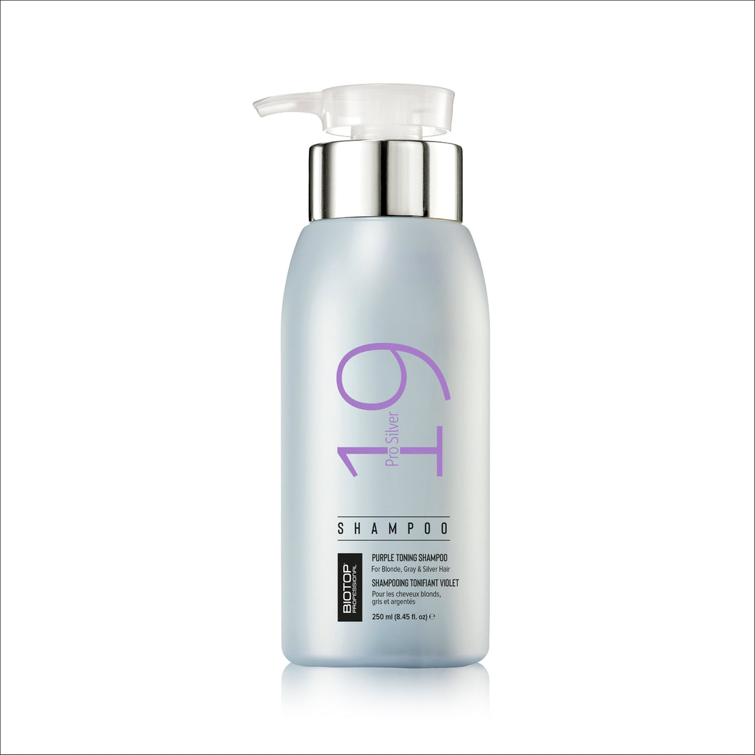 Biotop 19 pro silver shampoo pump bottle